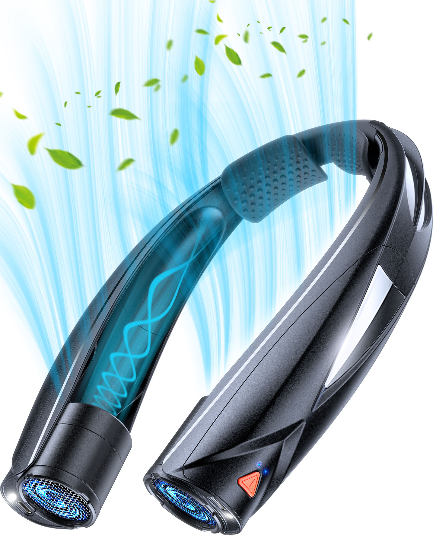 Neck Fan With Led Light Rechargeable